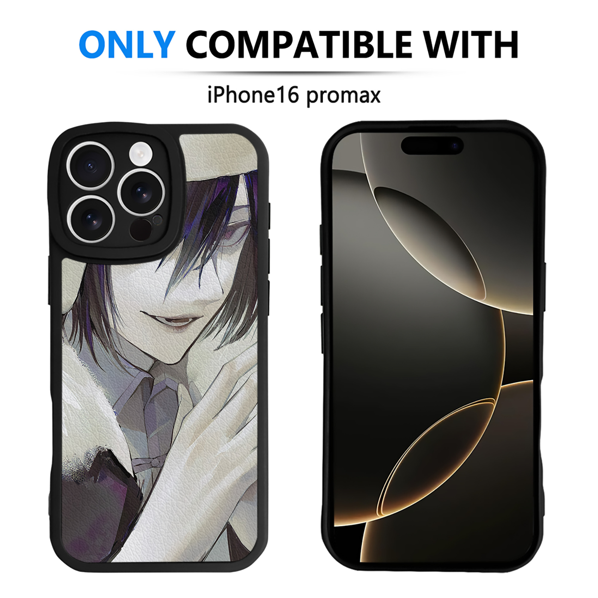 （画像用） 文豪ストレイドッグス Bungo Stray Dogs 【iPhone 16シリーズ対応】シリコンスマホケース（レザー調） 材質：シリコン